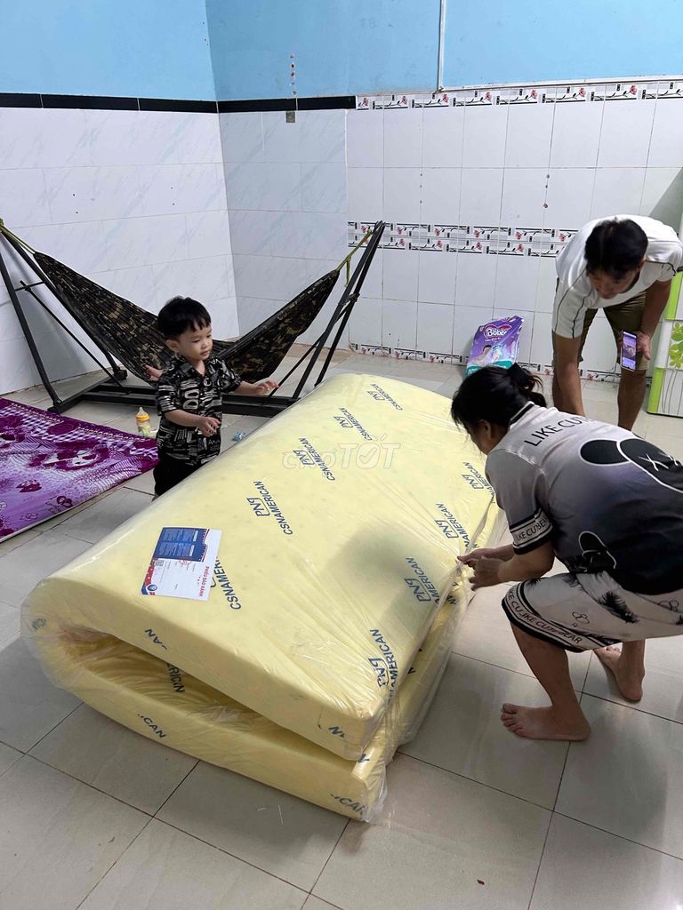 Nệm American cao su non vàng. Mua bán Giường, chăn ga gối nệm tại Thành phố Bà Rịa Bà Rịa - Vũng Tàu được đăng bởi Tuấn Nguyễn hình 1