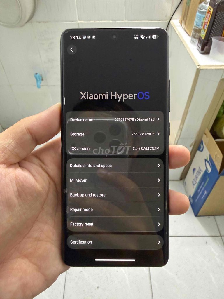 Xiaomi Mi 12S 8GB/128GB Đen 99%. Mua bán Điện thoại tại Thành phố Thủ Đức Tp Hồ Chí Minh được đăng bởi Bá An hình 1