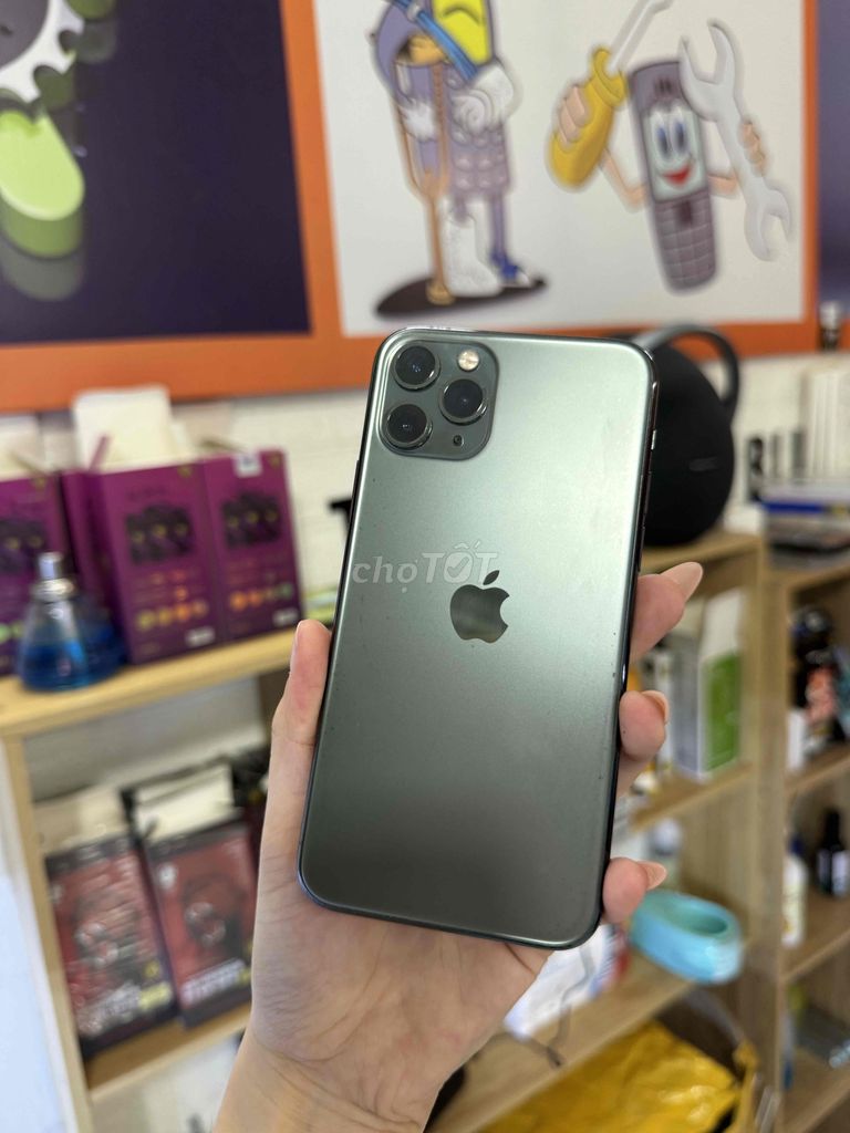 Iphone 11PRO 64Gb Green QTế Mỹ Pin 100 zin full CN