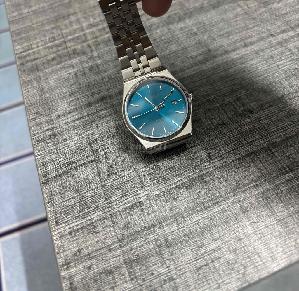 Casio MTP-B145D-2A2 Nam Dây thép Xanh. Mua bán Đồng hồ tại Quận 12 Tp Hồ Chí Minh được đăng bởi Dương Minh Hiếu  hình 1
