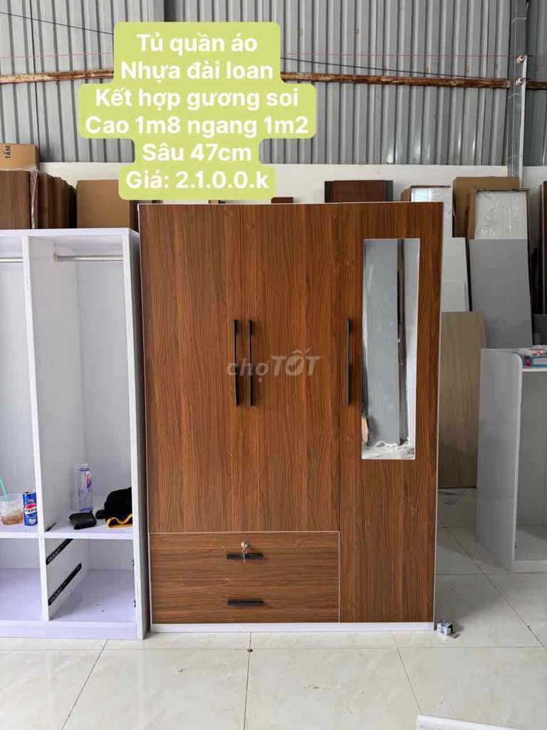 Tủ quần áo Nhựa Đài Loan 1m8x1m2 Vân gỗ. Mua bán Tủ, kệ gia đình tại Quận Phú Nhuận Tp Hồ Chí Minh được đăng bởi Nội Thất Gia Đình hình 1