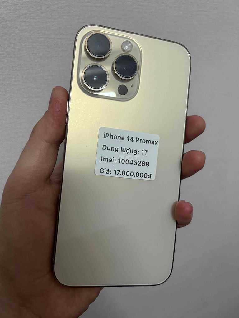 iPhone 14 Pro Max 1TB Vàng gold dung lượng khủng. Mua bán Điện thoại tại Thành phố Buôn Ma Thuột Đắk Lắk được đăng bởi Nguyễn Hoàng hình 1