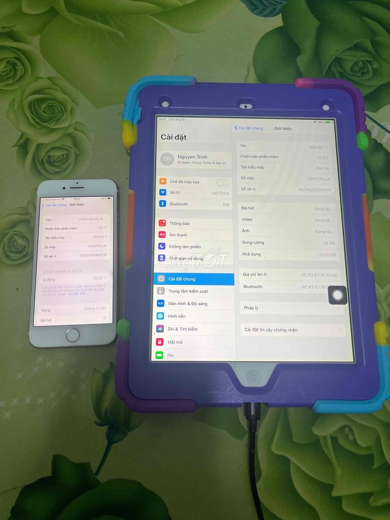 iPhone 7 Hồng 16GB SÓNG YẾU  , ipad ari  BYPASS. Mua bán Điện thoại tại Thành phố Đà Lạt Lâm Đồng được đăng bởi Chien Le hình 1