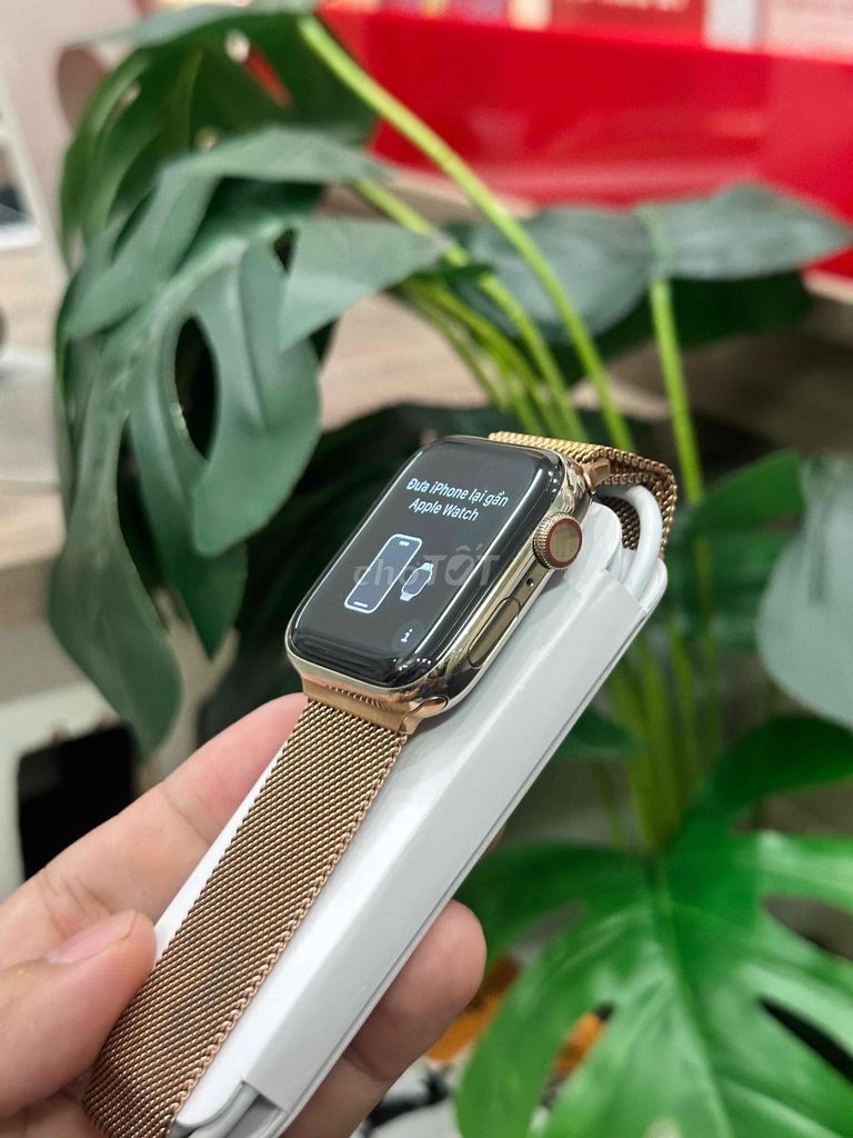 Applewatch Thép Gold 6/44 pin cao sạch sẽ