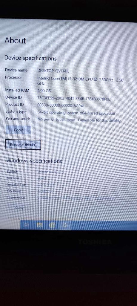 Laptop Toshiba.. Mua bán Laptop tại Quận Lê Chân Hải Phòng được đăng bởi thanh lý đồ cũ giá rẻ  hình 6