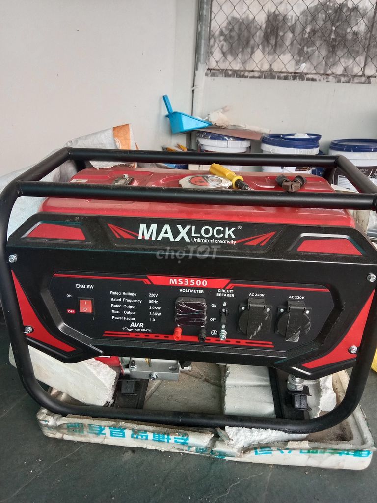Máy phát điện MAXLOCK MS3500 Đỏ đen 3.0KW. Mua bán Nội thất, đồ gia dụng khác tại Huyện Cẩm Thủy Thanh Hóa được đăng bởi Ban Vu hình 1