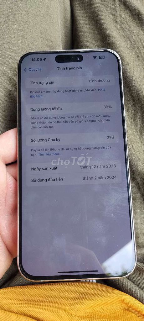 Bán iPhone 15prm 256gb lock mỹ đã CNC sim ghép ok.