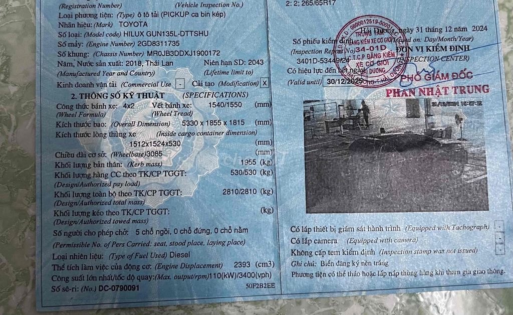 Toyota Hilux 2018 2.4E 4x2 AT - 110000 km ngay chu. Mua bán Ô tô tại Quận Gò Vấp Tp Hồ Chí Minh được đăng bởi huỳnh long hồ hình 1