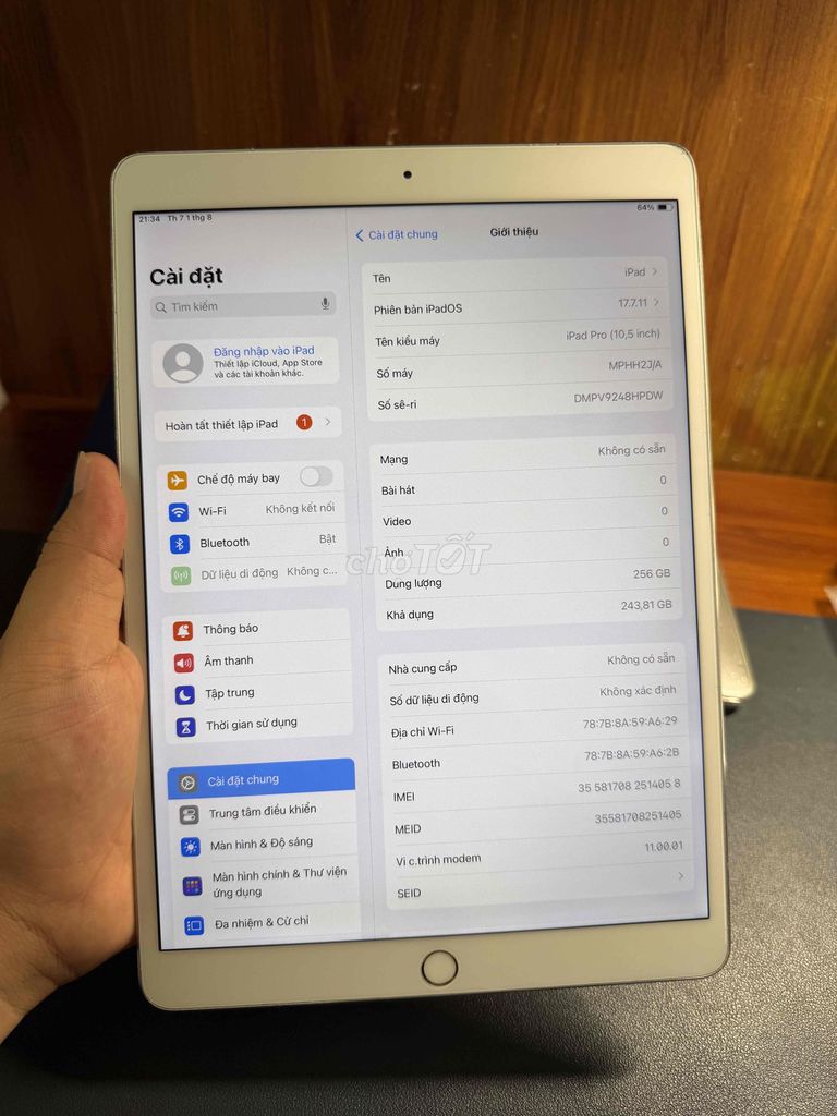 Pro 10.5 256gb 4g Gold Pin 91. Mua bán Máy tính bảng tại Quận Hoàng Mai Hà Nội được đăng bởi Ngô Tuấn Anh hình 1