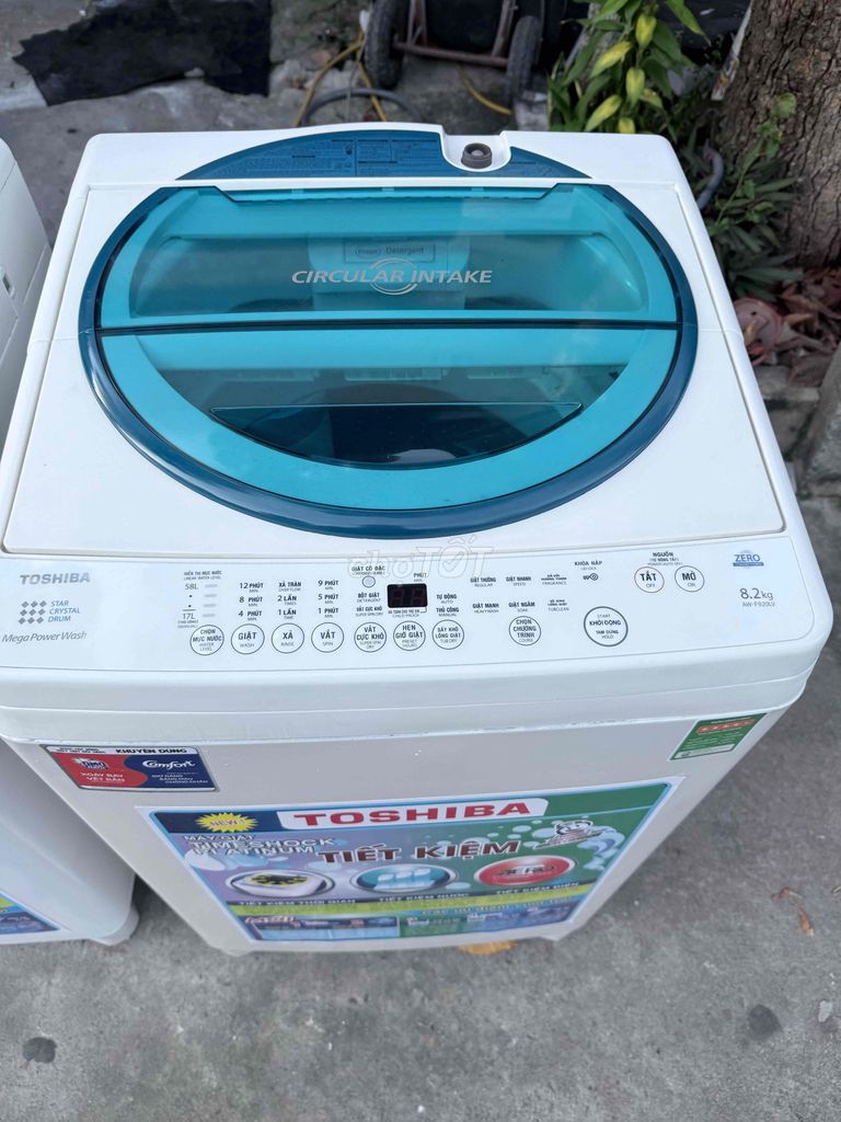 Máy giặt Toshiba 8.2kg Trắng. Mua bán Máy giặt tại Huyện Bàu Bàng Bình Dương được đăng bởi Điện Lạnh Trọng Đức  hình 1