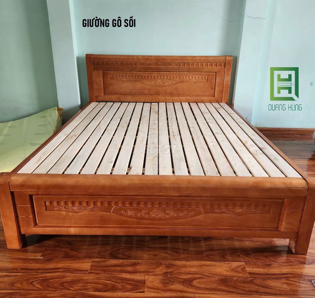 GIƯỜNG GỖ SỒI=GIƯỜNG GỖ_GIƯỜNG GỖ$GIƯỜNG GỖ SỒI$$$. Mua bán Giường, chăn ga gối nệm tại Quận 10 Tp Hồ Chí Minh được đăng bởi NỘI THẤT NHÀ XINH hình 1