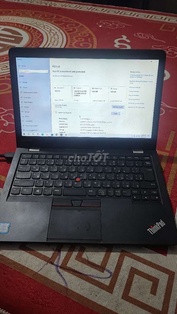 Lenovo ThinkPad 13 i5-7200U 16GB/256GB. Mua bán Laptop tại Huyện Hoài Đức Hà Nội được đăng bởi Tuấn hình 1