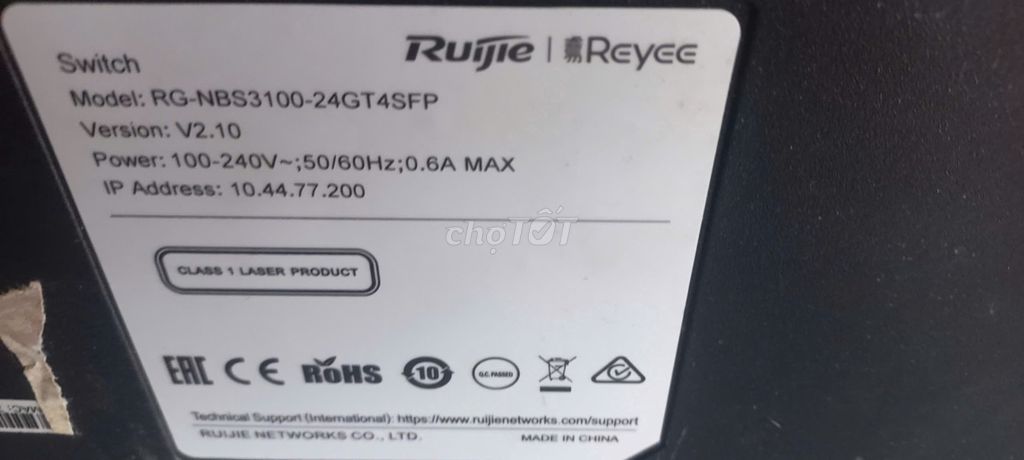 BÁN SWITCH RUIJIE 24,18 ,16 CỔNG, 8 CỔNG DÙNG LƯỚT