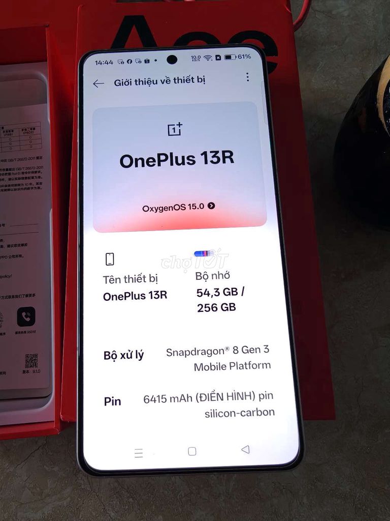 OnePlus ACE 5 256GB Trắng ngoại hình 99.9%. Mua bán Điện thoại tại Huyện Củ Chi Tp Hồ Chí Minh được đăng bởi  Minh Trung hình 1