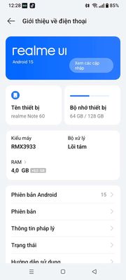 realme Note 60 4GB 64GB/128GB Android 15