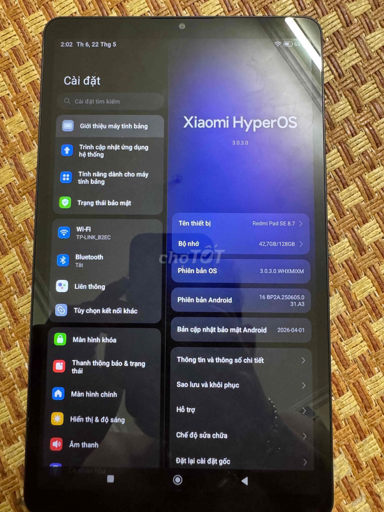 Redmi Pad SE 8.7 6/128 qua lấy fix 100k nguyên hôp. Mua bán Máy tính bảng tại Quận Hoàng Mai Hà Nội được đăng bởi Nguyễn anh hình 1