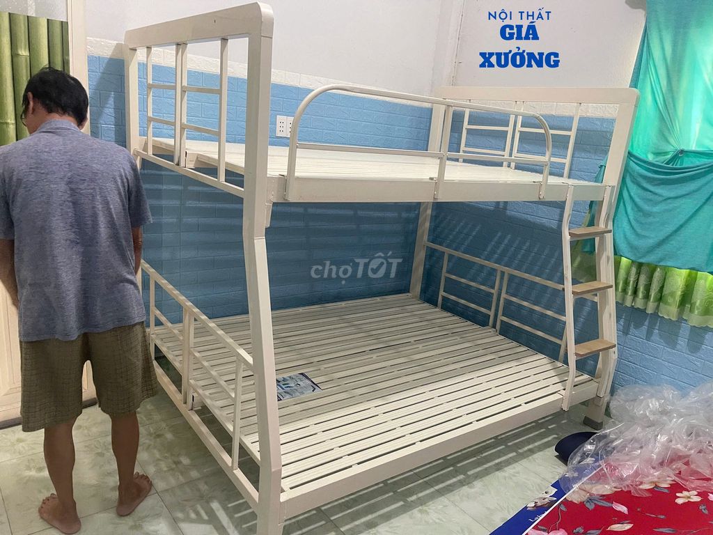 GIƯỜNG NGỦ GIÁ TỐT GIƯỜNG SẮT 2 TẦNG -- MỚI MỚI