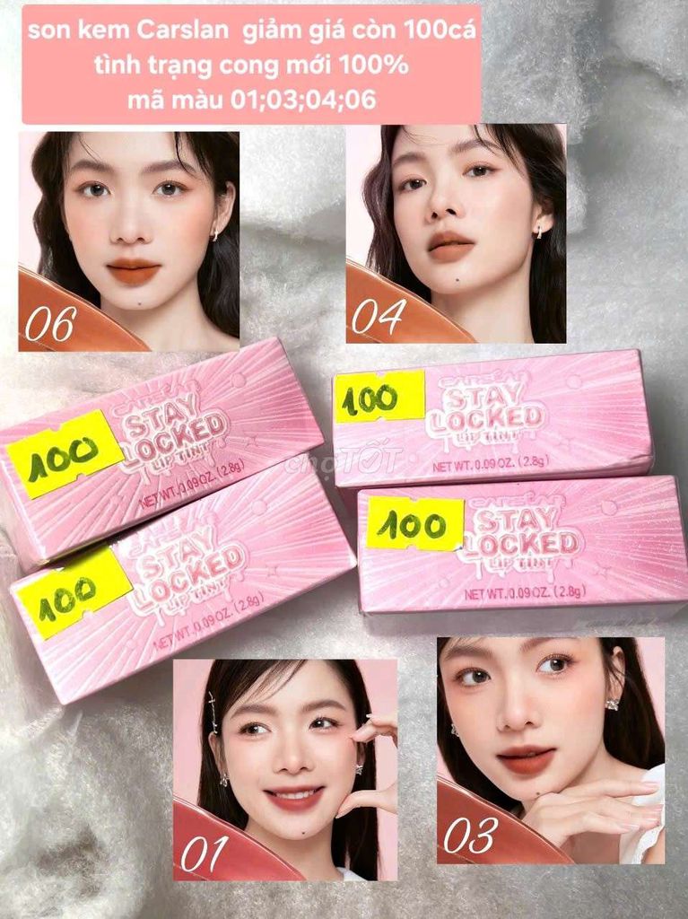 Son kem Carslan Nữ Mới 100%. Mua bán Phụ kiện thời trang khác tại Huyện Bình Chánh Tp Hồ Chí Minh được đăng bởi Khánh Hiền hình 1