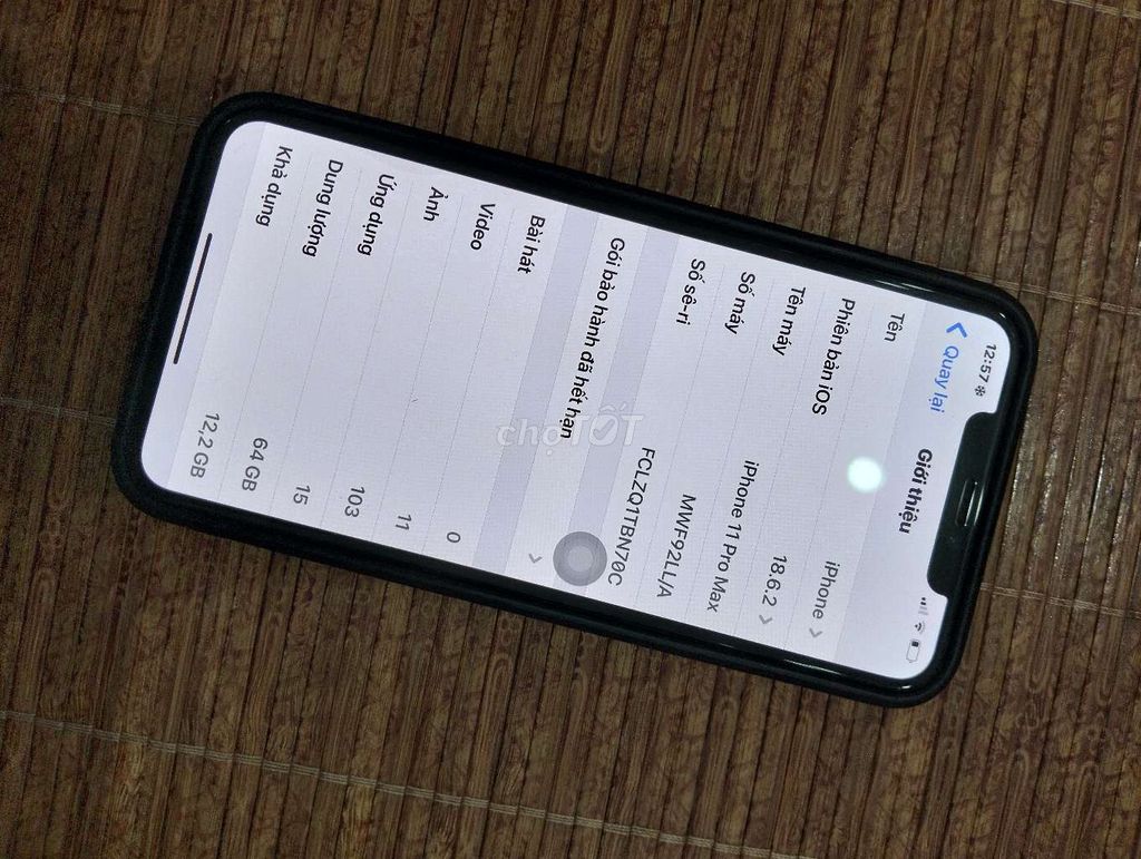 Apple iPhone 11 Pro Max 64GB Đen. Mua bán Điện thoại tại Huyện Lệ Thủy Quảng Bình được đăng bởi Khang Ka hình 1