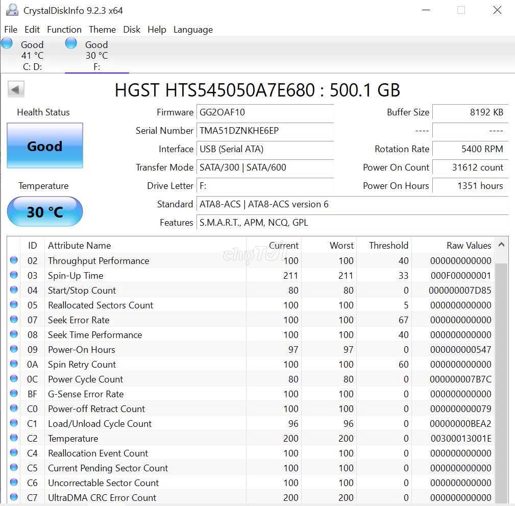 E pass lại ổ HDD 500GB