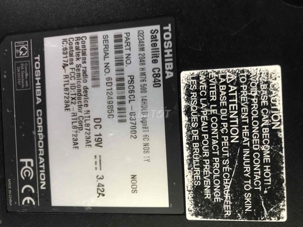 Laptop Toshiba Satellite C840 Đen. Mua bán Laptop tại Quận Bình Tân Tp Hồ Chí Minh được đăng bởi Truong hình 1