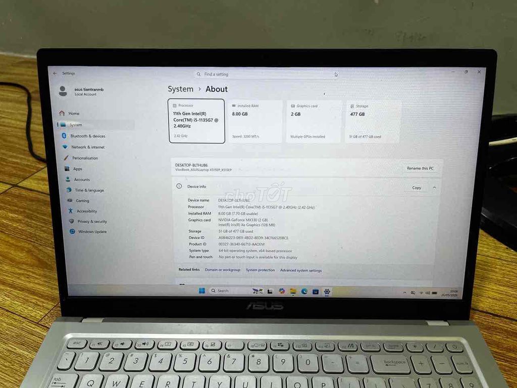 Asus X515EP i5-1135G7 8GB/512GB. Mua bán Laptop tại Quận 5 Tp Hồ Chí Minh được đăng bởi Phan Thế Phong  hình 1