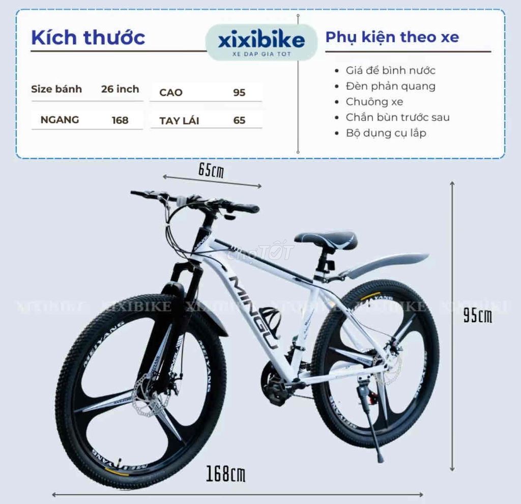 🚴 Xe đạp thể thao Mingu – 1tr9, bao đẹp!. Mua bán Xe đạp tại Thành phố Huế Thừa Thiên Huế được đăng bởi Thu Thuỷ hình 3