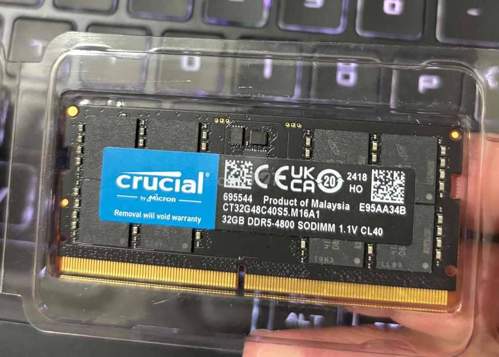 RAM Crucial Ddr5 32gb bus4800. Mua bán Linh kiện (RAM, Card...) tại Thành phố Thủ Đức Tp Hồ Chí Minh được đăng bởi Dtc hình 1