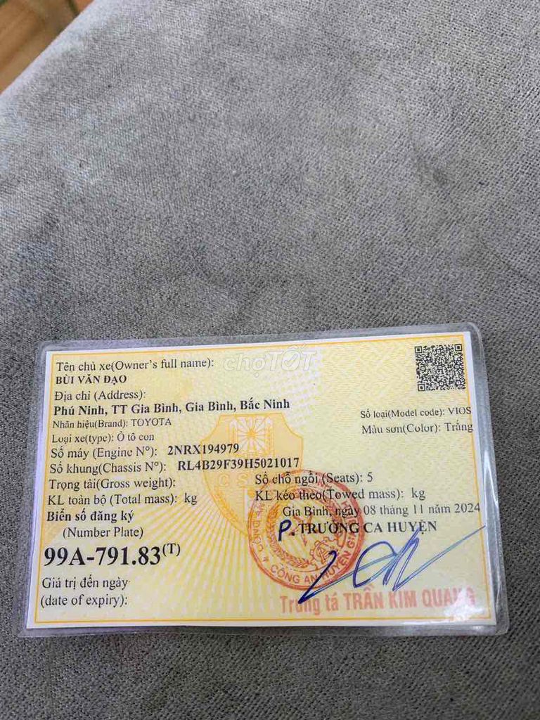 Toyota Vios 2017 1.5E CVT - 100000 km. Mua bán Ô tô tại Huyện Gia Bình Bắc Ninh được đăng bởi Bùi Văn Đạo hình 9