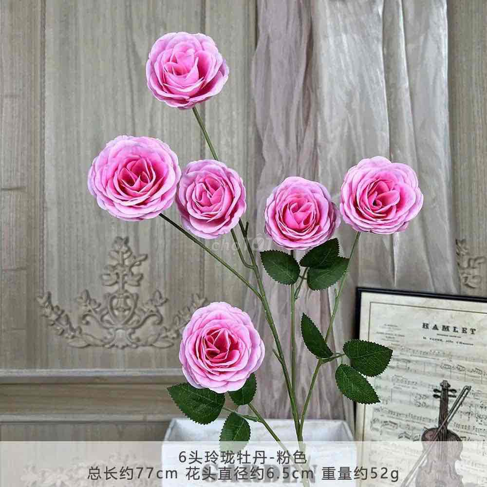 Hoa giả Hoa trà ohara lụa 80cm 6 bông. Mua bán Cây cảnh, đồ trang trí tại Huyện Gia Lâm Hà Nội được đăng bởi Nguyễn Thu Tuyết hình 1