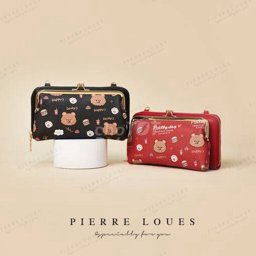 ví mini nữ Hiệu Pierre Loues hình gấu xinh-PL32915