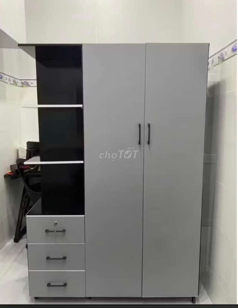 TỦ NHỰA 2 CÁNH 1 KỆ KHUNG MÀU ĐEN CÁNH XÁM. Mua bán Tủ, kệ gia đình tại Huyện Hóc Môn Tp Hồ Chí Minh được đăng bởi Tủ nhựa đài loan hoàng quân hình 1