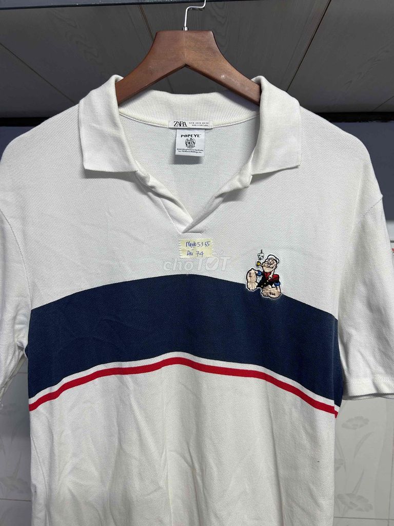 Áo polo Zara Popeye Cotton Nam Trắng, xanh, đỏ. Mua bán Quần áo tại Quận Gò Vấp Tp Hồ Chí Minh được đăng bởi ĐỒ Si HIỆU CHÍNH HÃNG hình 1