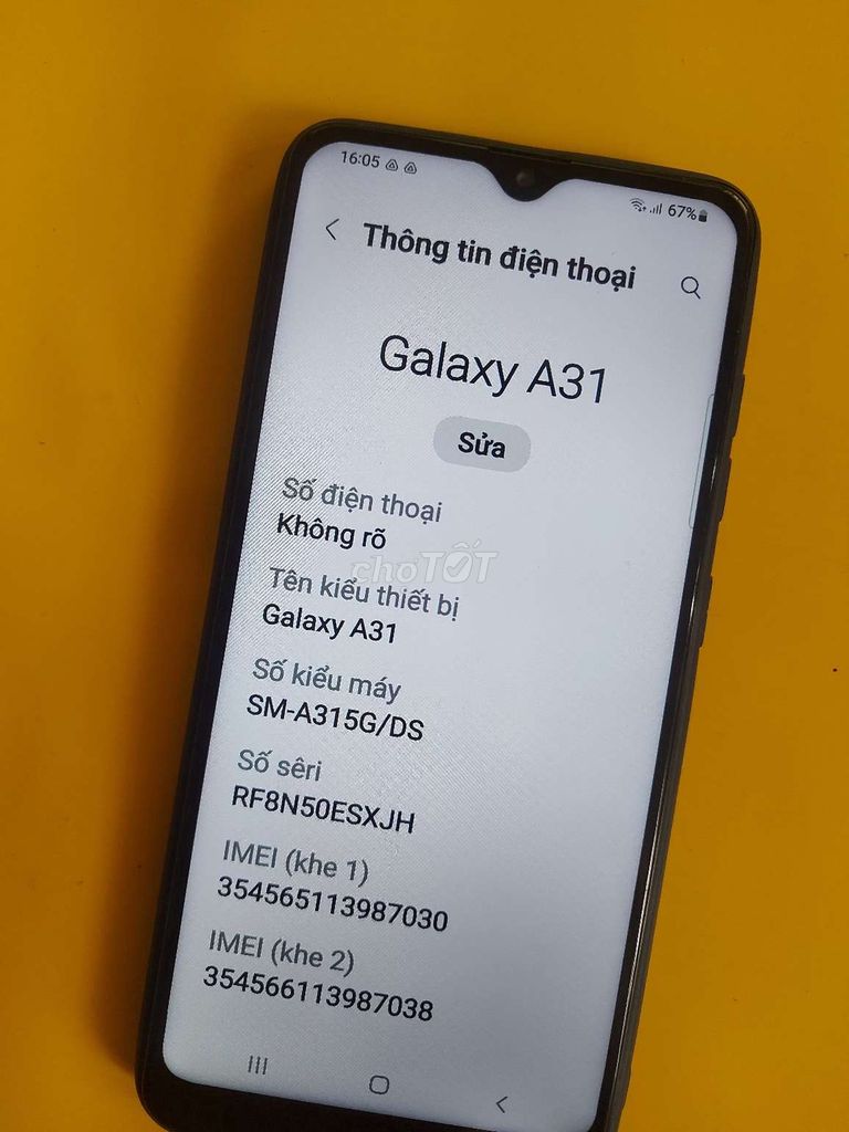 Bán Samsung A31-5G mới 95%, full mọi chức năng. Mua bán Điện thoại tại Quận Bình Thạnh Tp Hồ Chí Minh được đăng bởi ANH NAM hình 3