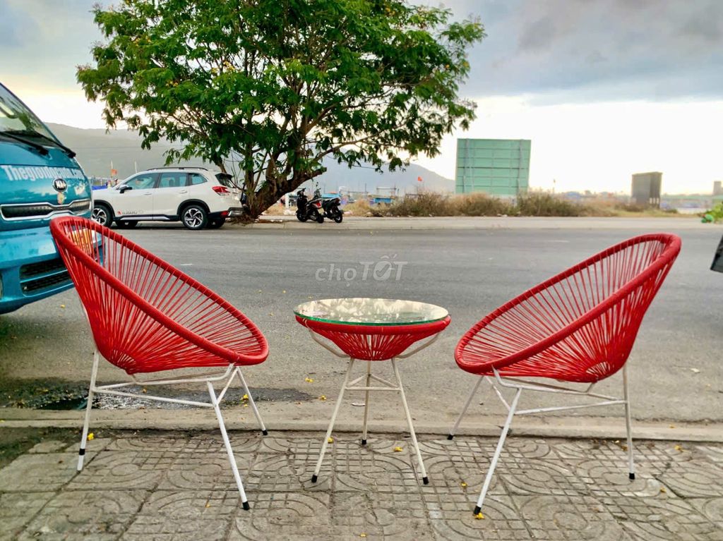 Bộ bàn ghế nhựa giả mây. Dịch vụ nhà cửa khác tại Quận Sơn Trà Đà Nẵng được đăng bởi THẾ GIỚI ĐỒ CŨ ĐÀ NẴNG hình 1