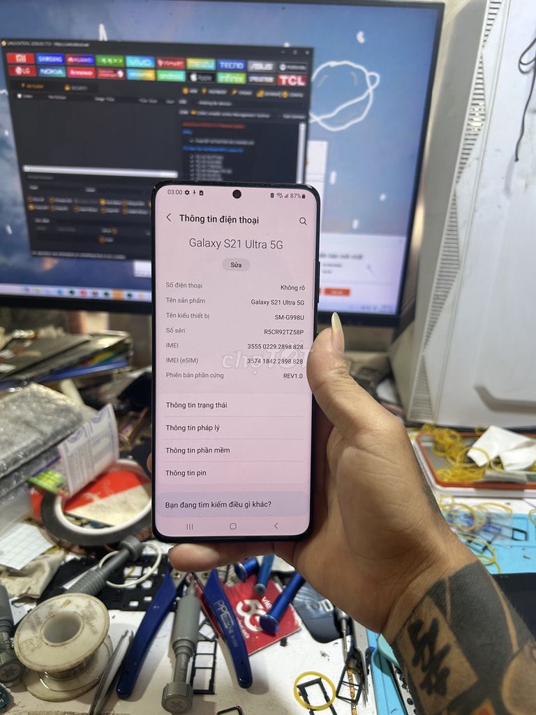 Samsung Galaxy S21 Ultra 5G 128GB Đen. Mua bán Điện thoại tại Huyện Thoại Sơn An Giang được đăng bởi Nguyen van tuan hình 1