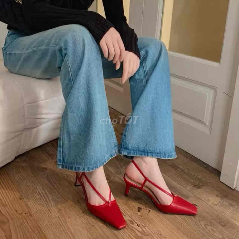 Giày cao gót TOFFLY SHOES Nữ Đỏ Mũi vuông. Mua bán Giày dép tại Thành phố Thủ Đức Tp Hồ Chí Minh được đăng bởi Hoang Ni  hình 1