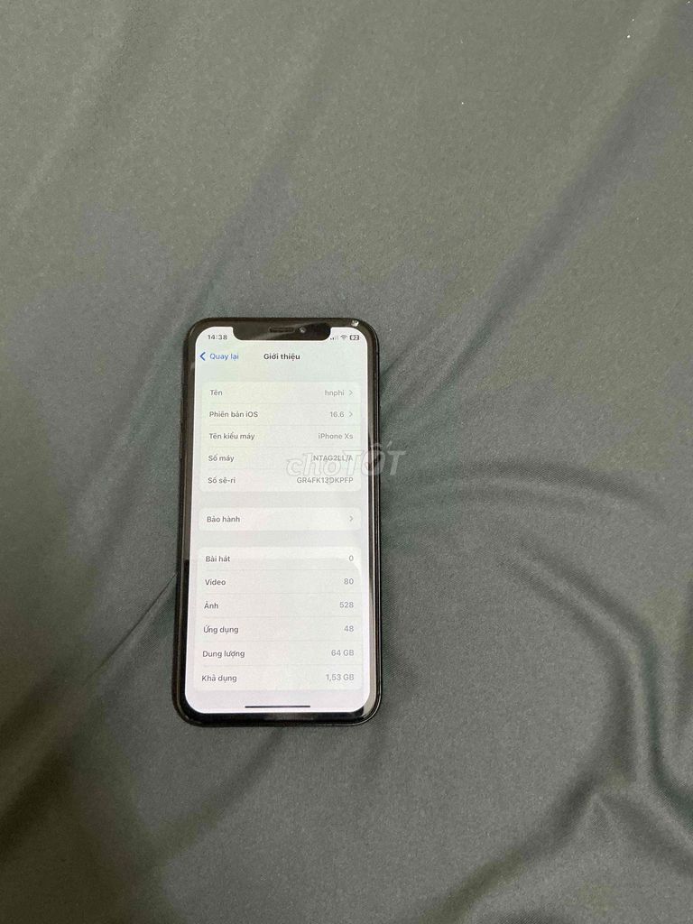 Apple iPhone XS 64GB Đã thay màn OLED. Mua bán Điện thoại tại Quận Gò Vấp Tp Hồ Chí Minh được đăng bởi Nhật Phi Hoàng hình 1