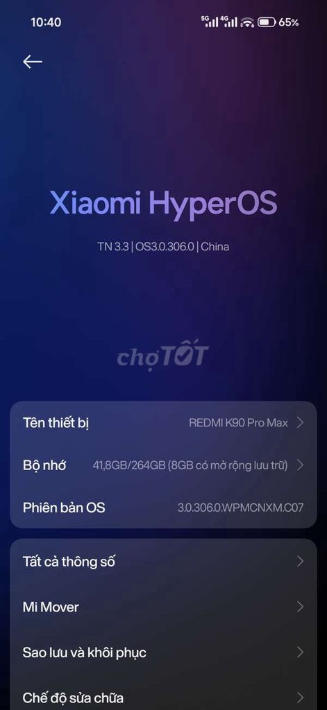 Xiaomi K90 Pro Max đã unlock rom tiếng việt. Mua bán Điện thoại tại Huyện Lấp Vò Đồng Tháp được đăng bởi Owen hình 1