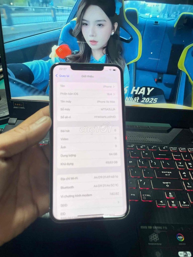 Apple iPhone XSM 64GB Trắng 90%. Mua bán Điện thoại tại Quận Tân Bình Tp Hồ Chí Minh được đăng bởi văn hình 1