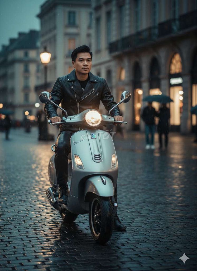 Vespa xanh xi măng siêu chất. Mua bán Xe máy tại Quận Cầu Giấy Hà Nội được đăng bởi VCT hình 2