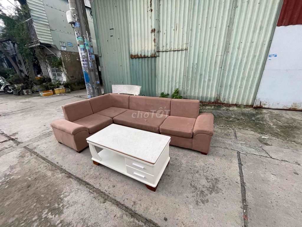 sofa chữ L. Mua bán Bàn ghế tại Quận Bình Tân Tp Hồ Chí Minh được đăng bởi HÀNG THANH LÝ NỘI THẤT 268 hình 1