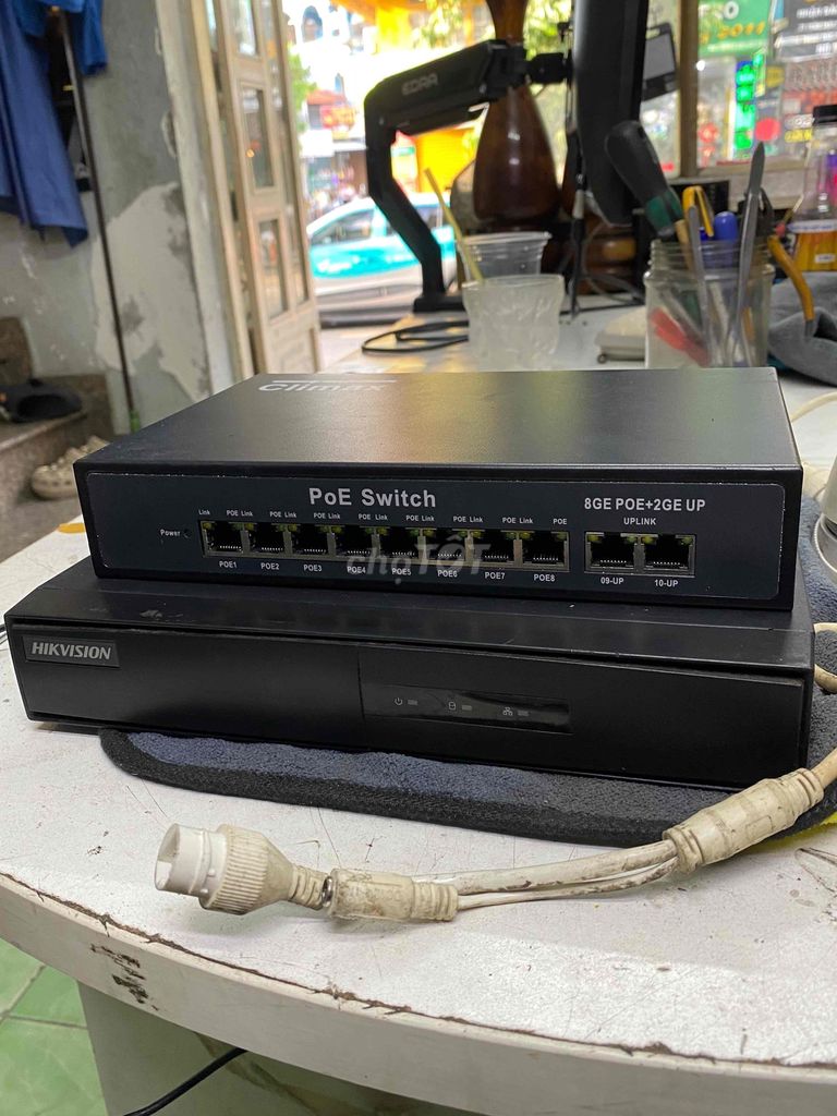 Bộ HIK ip 8port +poe 8p+ +3 cam+1TB