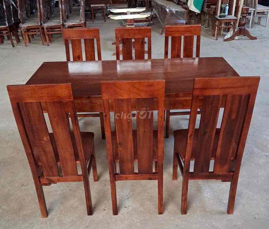 Bộ bàn ăn gỗ tự nhiên 6 ghế 80x160cm. Mua bán Bàn ghế tại Thành phố Thủ Đức Tp Hồ Chí Minh được đăng bởi Nguyễn hồng văn hình 1