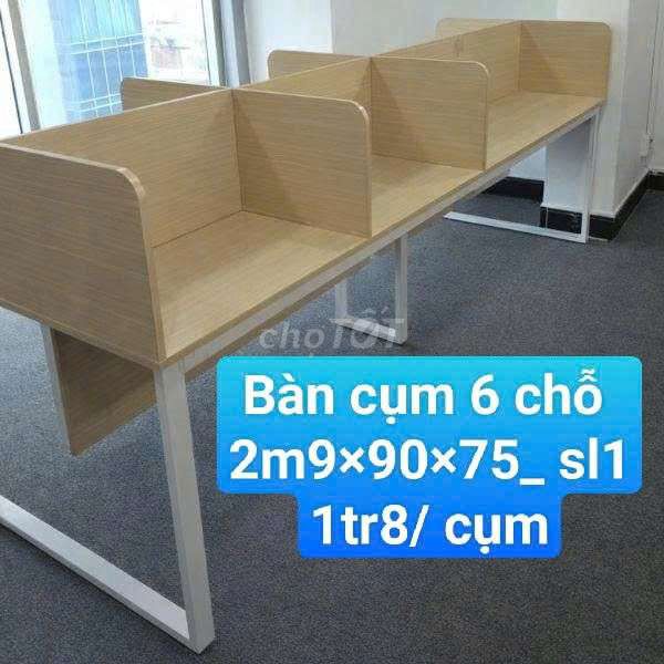 Bàn làm việc gỗ công nghiệp 6 chỗ. Mua bán Bàn ghế tại Quận 5 Tp Hồ Chí Minh được đăng bởi Phong Nội Thất Thanh Bình hình 1