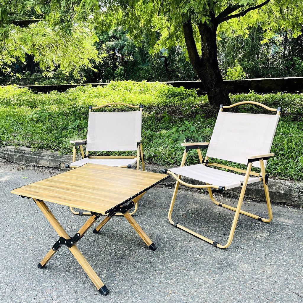 2 Ghế picnic Kim loại Vải Vàng kem Gọn nhẹ. Mua bán Đồ thể thao, Dã ngoại tại Quận Cẩm Lệ Đà Nẵng được đăng bởi Linh Thuc hình 1