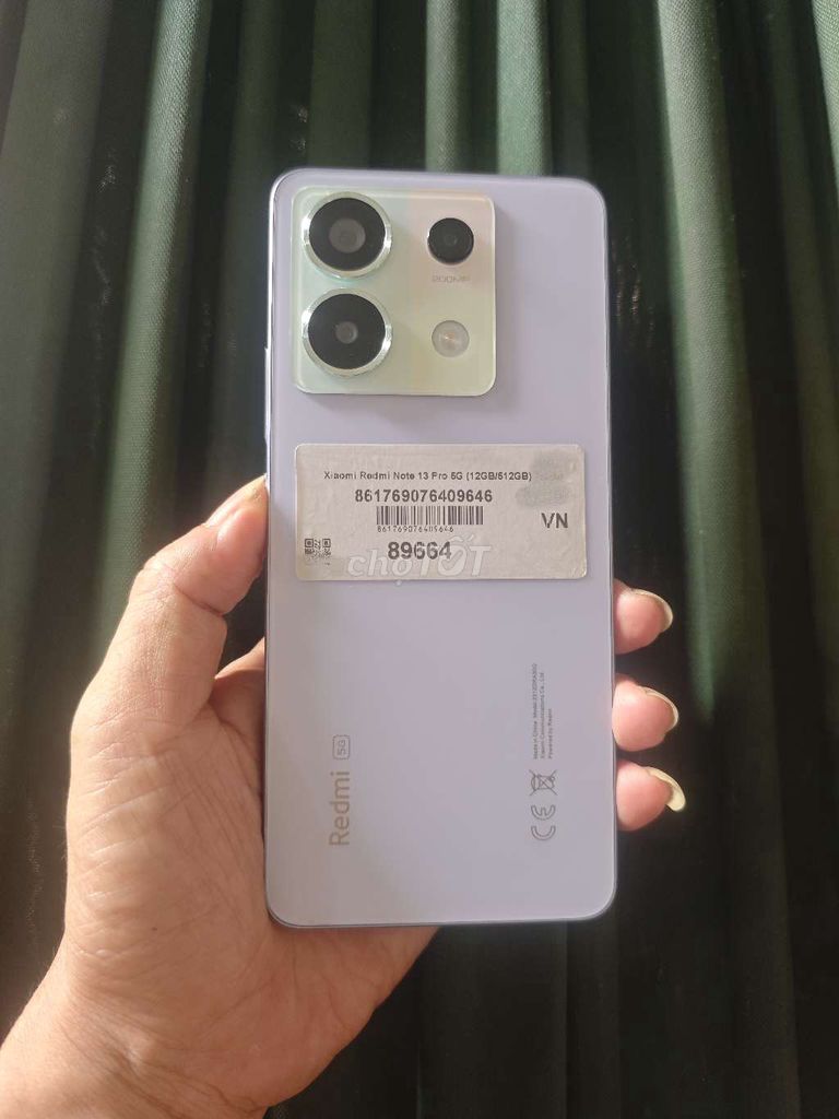 Xiaomi Redmi Note 13 Pro 5G Tím 12+12/512. Mua bán Điện thoại tại Thành phố Thuận An Bình Dương được đăng bởi Uy Tính Là Vàng  hình 1