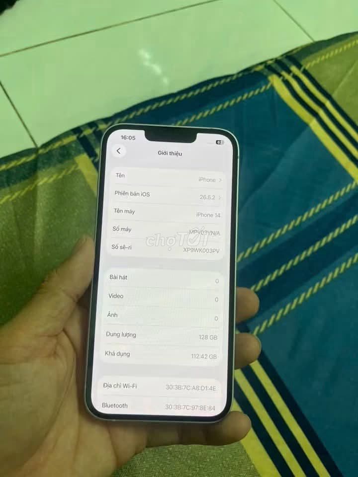 Apple iPhone 14 128GB Tím VNA 90%. Mua bán Điện thoại tại Quận Tân Phú Tp Hồ Chí Minh được đăng bởi Hội Đồ Điện Tử hình 1