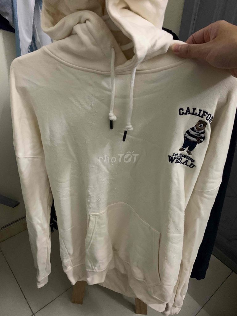 Áo hoodie màu be size M