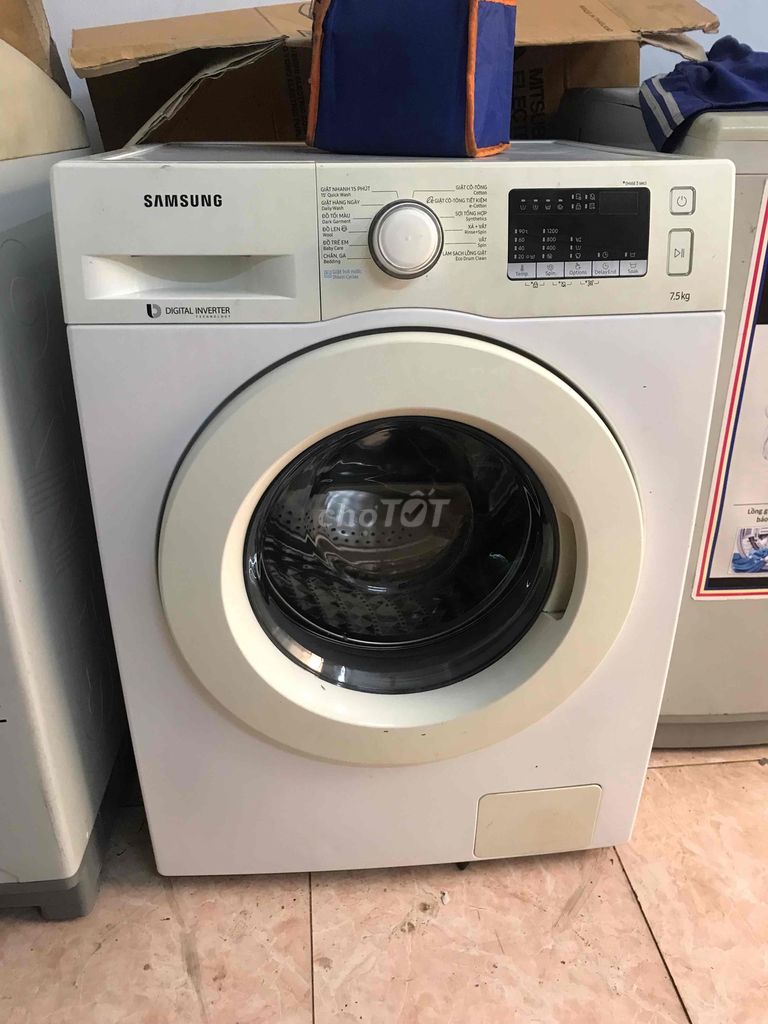 máy giặt Samsung inverter 7,5kg bao lắp có bh ạ!